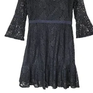 Nanette Lepore | Dresses | Nanette Lepore Women Nwt 8 Dress Lined Lace  Overlay 34 Sleeve Hampton Court Blk | Poshmark